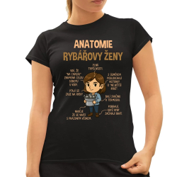 Anatomie rybářovy ženy   - dámské tričko s potiskem