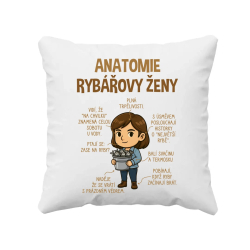 Anatomie rybářovy ženy  - polštář s potiskem