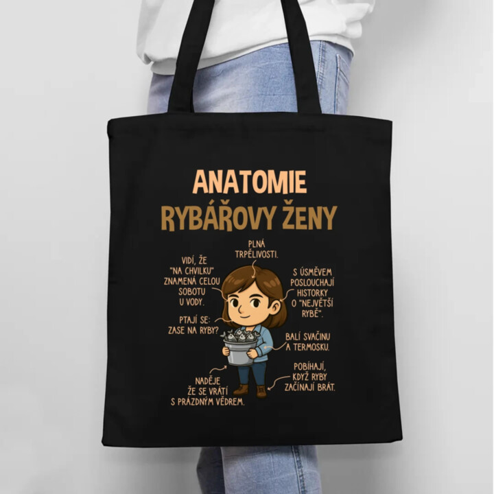 Anatomie rybářovy ženy  - taška s potiskem
