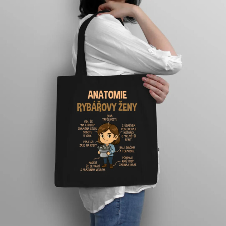 Anatomie rybářovy ženy  - taška s potiskem