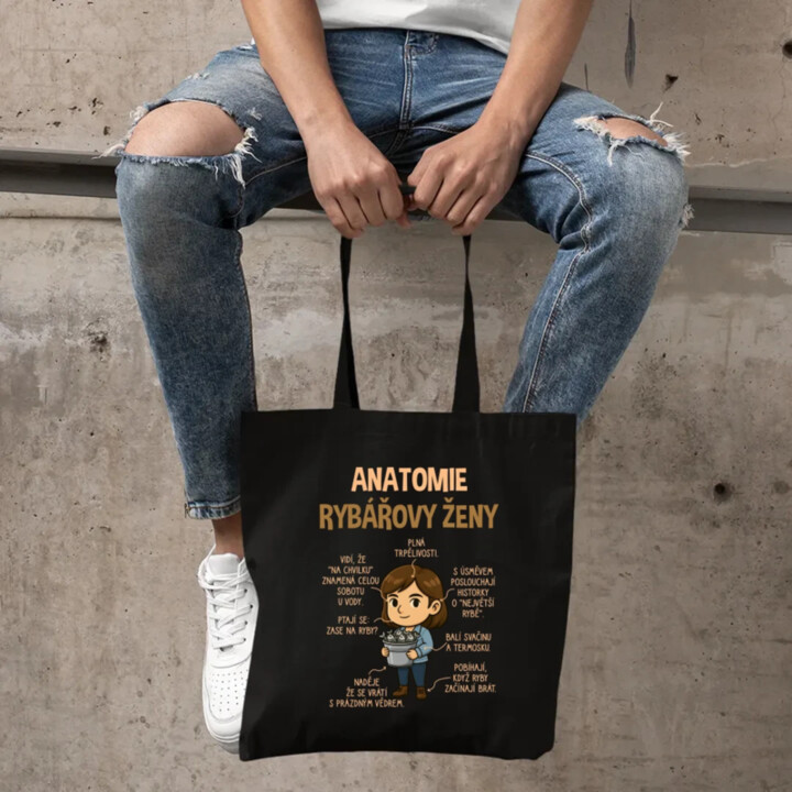 Anatomie rybářovy ženy  - taška s potiskem