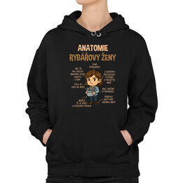 Anatomie rybářovy ženy  - dámská mikina s potiskem