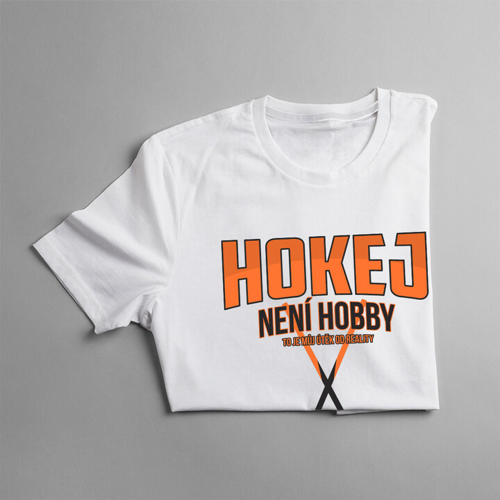 Hokej není hobby - to je můj útěk od reality - pánské tričko s potiskem