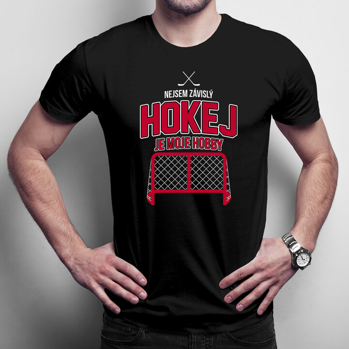Nejsem závislý - hokej je moje hobby - pánské tričko s potiskem