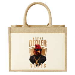 Místní dealer vajec v2 - jutová taška s potiskem