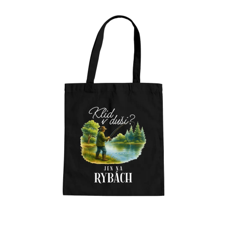 Klid v duši?  Jen na rybách - taška s potiskem