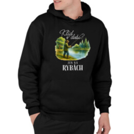Klid v duši?  Jen na rybách - pánská mikina s potiskem