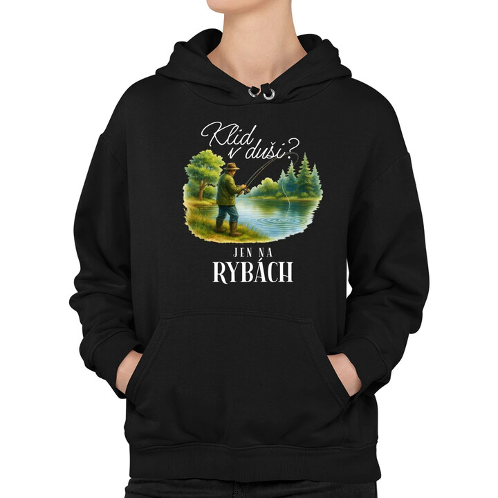 Klid v duši?  Jen na rybách - dámská mikina s potiskem