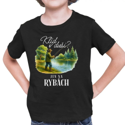 Klid v duši?  Jen na rybách - dětské tričko s potiskem