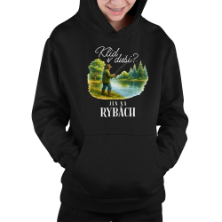 Klid v duši?  Jen na rybách - dětská mikina s kapucí