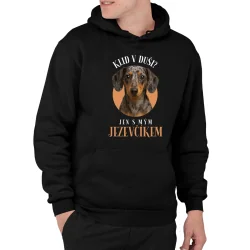 Klid v duši? Jen s mým jezevčíkem - pánská mikina s potiskem