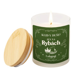Svíčka s vůní kurníku plného vajec - vonná svíce s potiskem