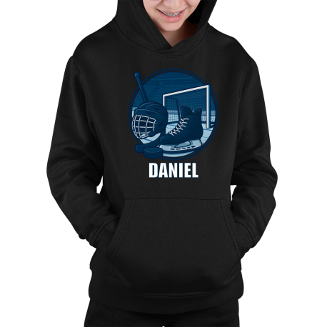 Hokej – jméno - dětská mikina s kapucí