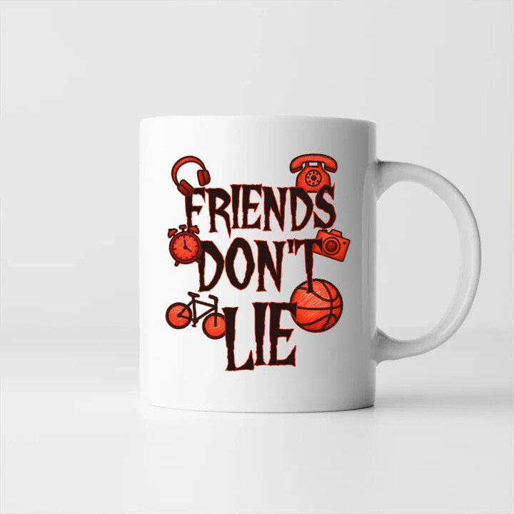 Friends don't lie- pro fanoušky seriálu Stranger Things - hrnek s potiskem