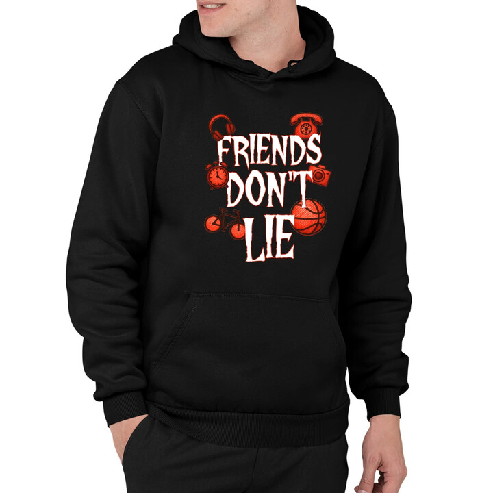 Friends don't lie- pro fanoušky seriálu Stranger Things - pánská mikina s potiskem