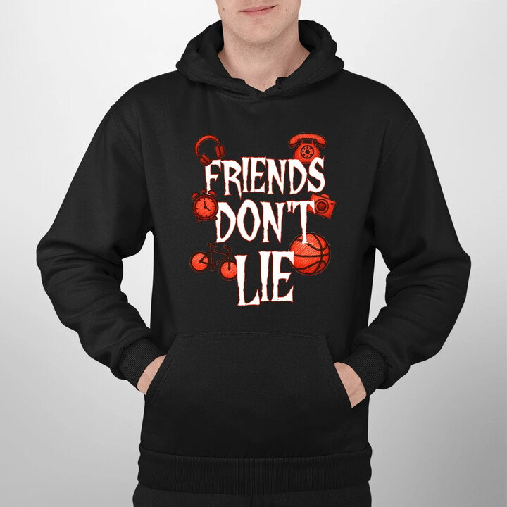 Friends don't lie- pro fanoušky seriálu Stranger Things - pánská mikina s potiskem