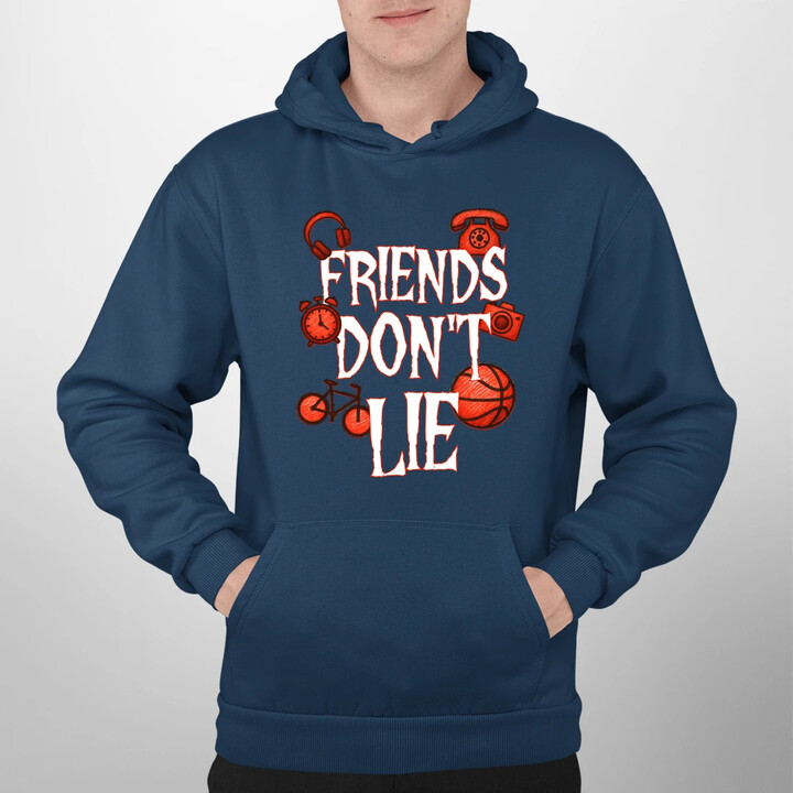 Friends don't lie- pro fanoušky seriálu Stranger Things - pánská mikina s potiskem
