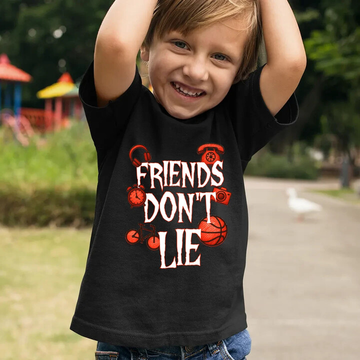 Friends don't lie- pro fanoušky seriálu Stranger Things - dětské tričko s potiskem