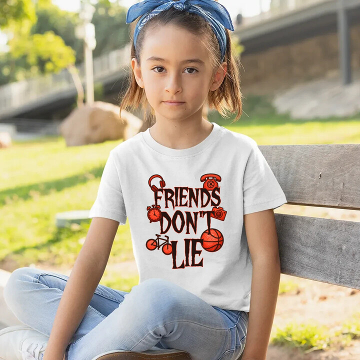 Friends don't lie- pro fanoušky seriálu Stranger Things - dětské tričko s potiskem