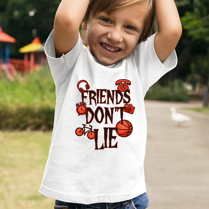 Friends don't lie- pro fanoušky seriálu Stranger Things - dětské tričko s potiskem