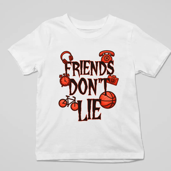 Friends don't lie- pro fanoušky seriálu Stranger Things - dětské tričko s potiskem
