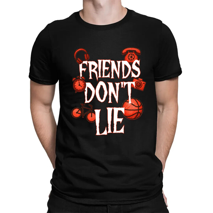 Friends don't lie- pro fanoušky seriálu Stranger Things - pánské tričko s potiskem