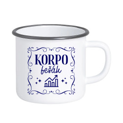 Korpo fešák - keramický smaltovaný hrneček s potiskem