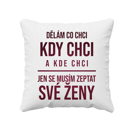 Dělám co chci, kdy chci a kde chci - polštář