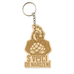 S vejci od narození - klíčenka s gravírováním