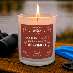 Svíčka s vůní spolupracovníků - vonná svíce s potiskem
