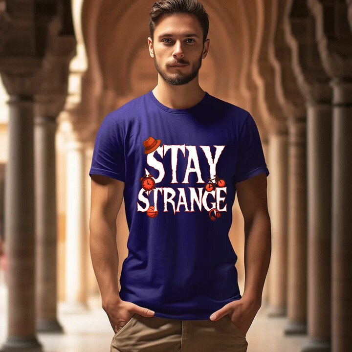 Stay strange - pro fanoušky seriálu Stranger Things - pánské tričko s potiskem