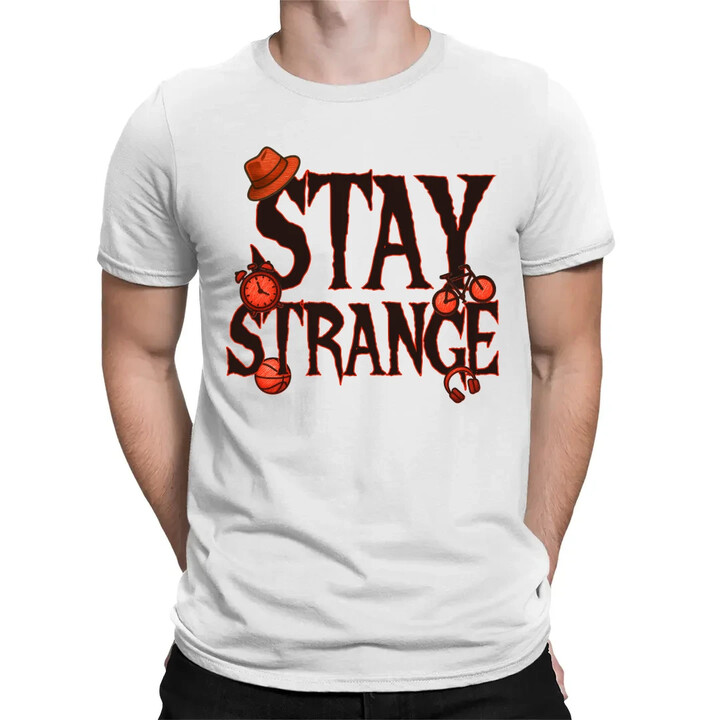 Stay strange - pro fanoušky seriálu Stranger Things - pánské tričko s potiskem