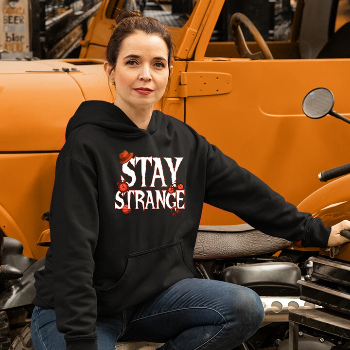 Stay strange - pro fanoušky seriálu Stranger Things - dámská mikina s potiskem