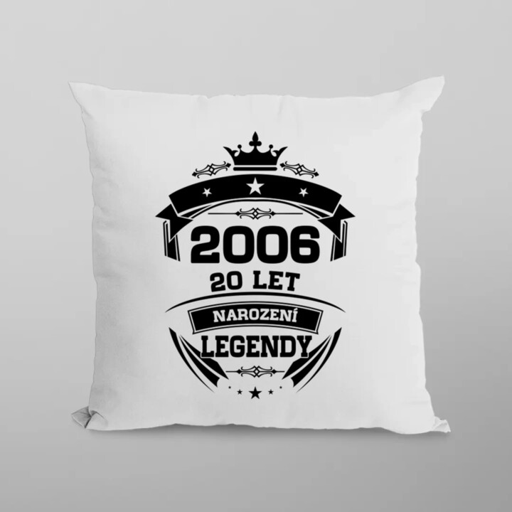 2006 Narození legendy 20 let - polštář s potiskem