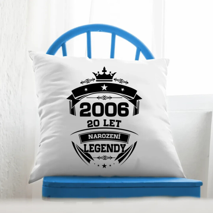 2006 Narození legendy 20 let - polštář s potiskem
