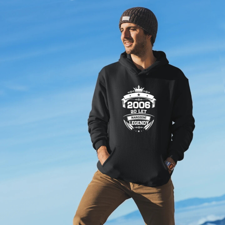 2006 Narození legendy 20 let - pánská mikina s potiskem