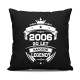 2006 Narození legendy 20 let - černý polštář s potiskem