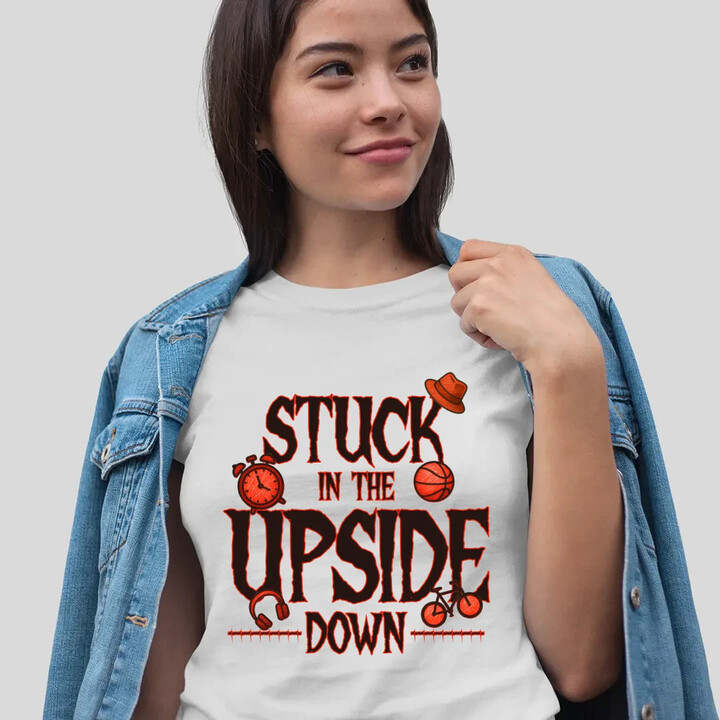 Stuck in the upside down - pro fanoušky seriálu Stranger Things  - dámské tričko s potiskem