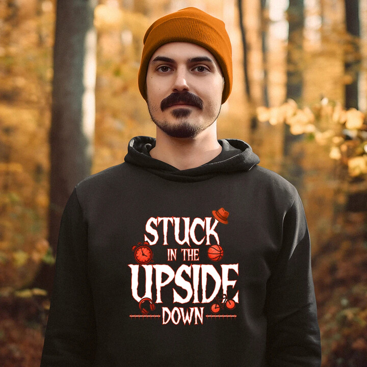 Stuck in the upside down - pro fanoušky seriálu Stranger Things - pánská mikina s potiskem