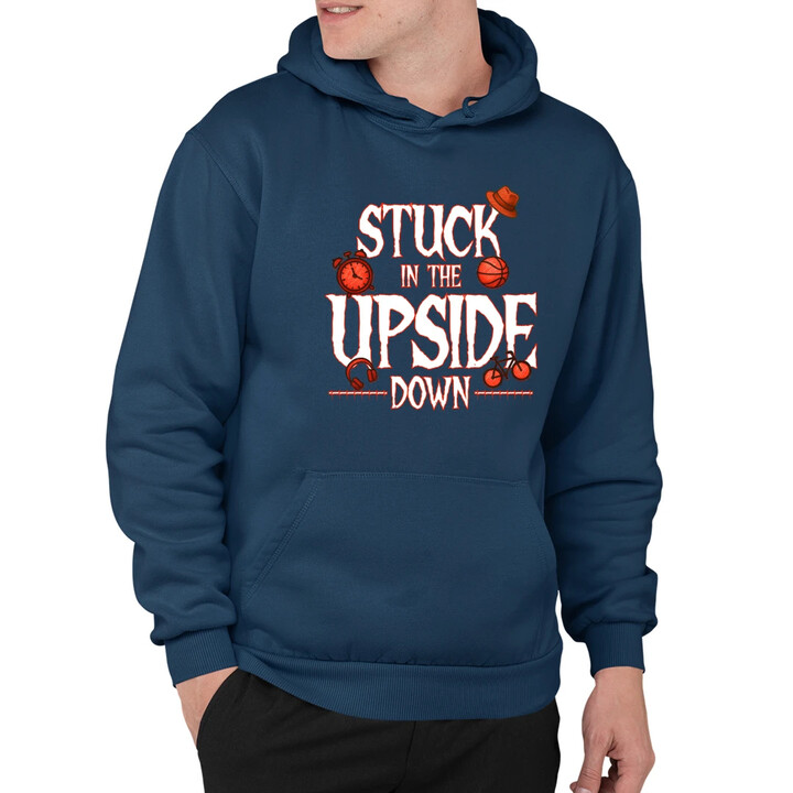 Stuck in the upside down - pro fanoušky seriálu Stranger Things - pánská mikina s potiskem