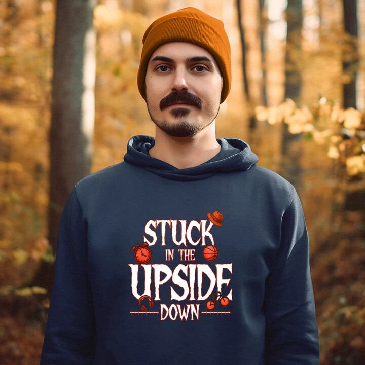 Stuck in the upside down - pro fanoušky seriálu Stranger Things - pánská mikina s potiskem