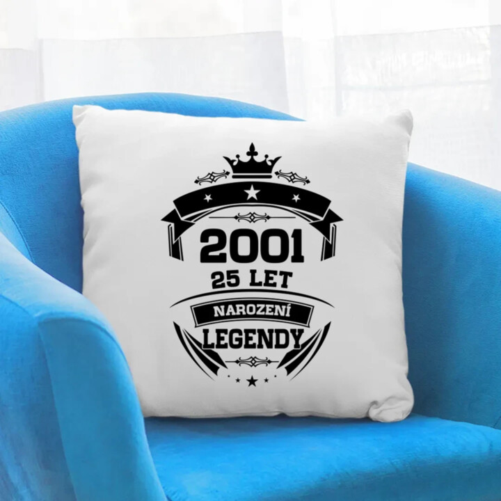 2001 Narození legendy 25 let - polštář s potiskem