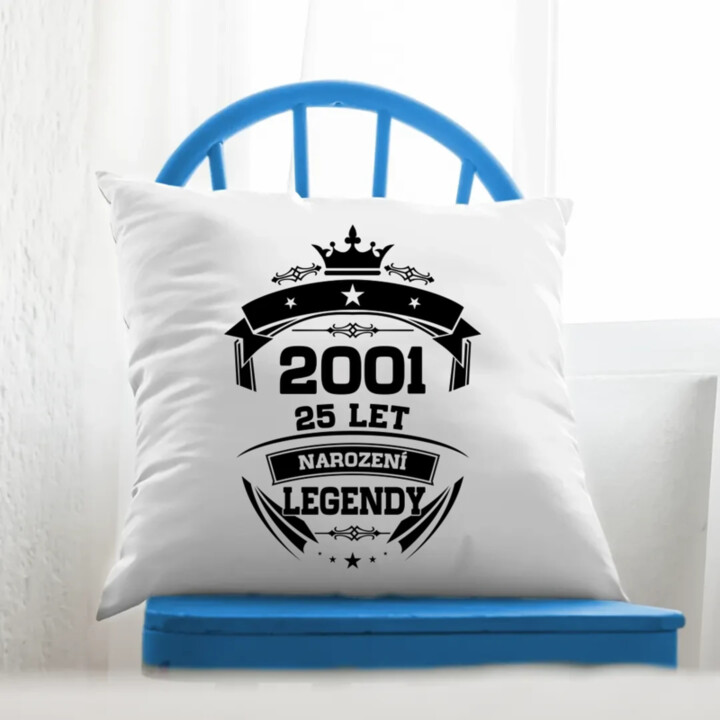 2001 Narození legendy 25 let - polštář s potiskem