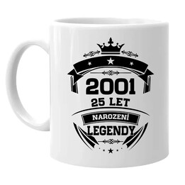 2001 Narození legendy 25 let - hrnek s potiskem