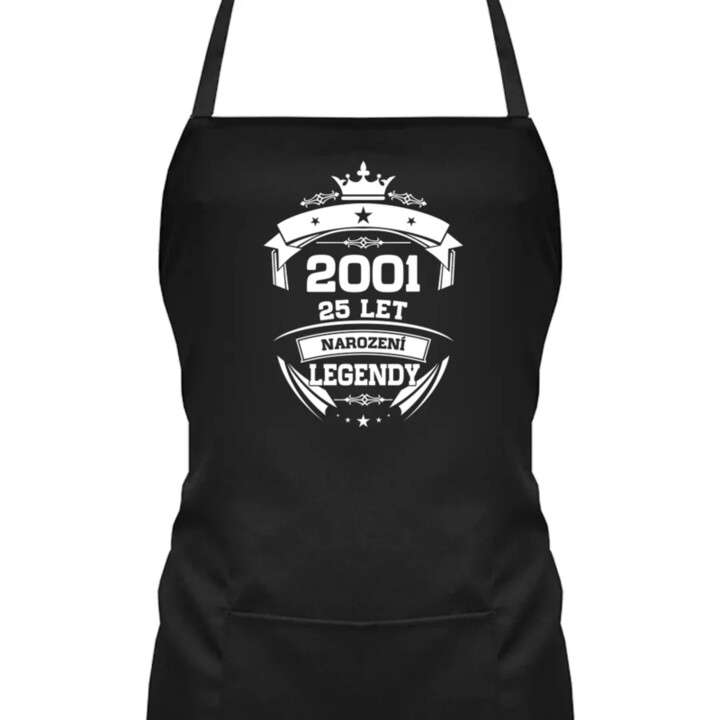 2001 Narození legendy 25 let - zástěra s potiskem