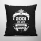 2001 Narození legendy 25 let - černý polštář s potiskem
