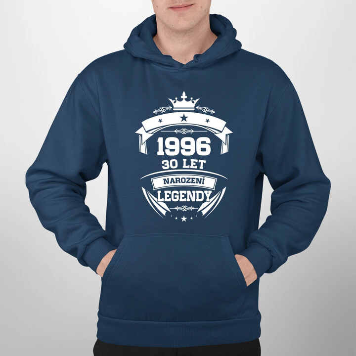 1996 Narození legendy 30 let - pánská mikina s potiskem