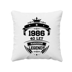 1986 Narození legendy 40 let - polštář s potiskem