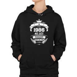 1986 Narození legendy 40 let - dámská mikina s potiskem