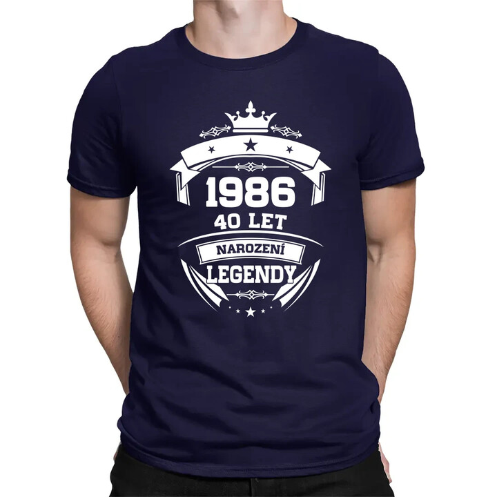 1986 Narození legendy 40 let - pánské tričko s potiskem